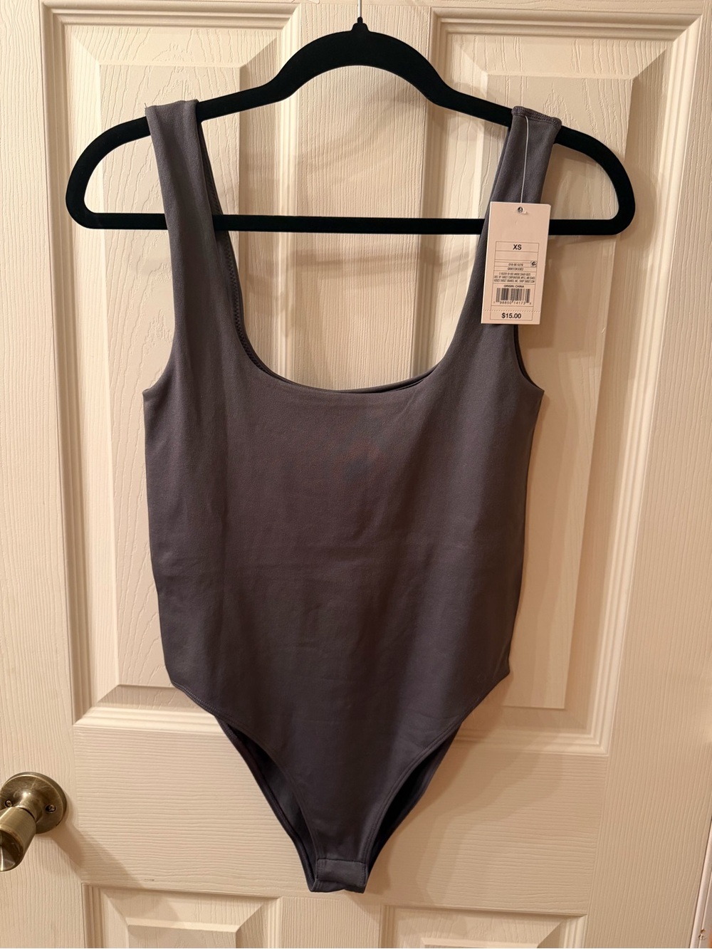 a new day Women's Scoop Neck Bodysuit - Charcoal